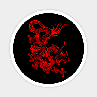 Red Chinese Dragon Beast Magnet